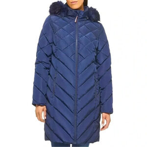 NWOT Tommy Hilfiger Faux-Fur Trimmed Puffer Coat